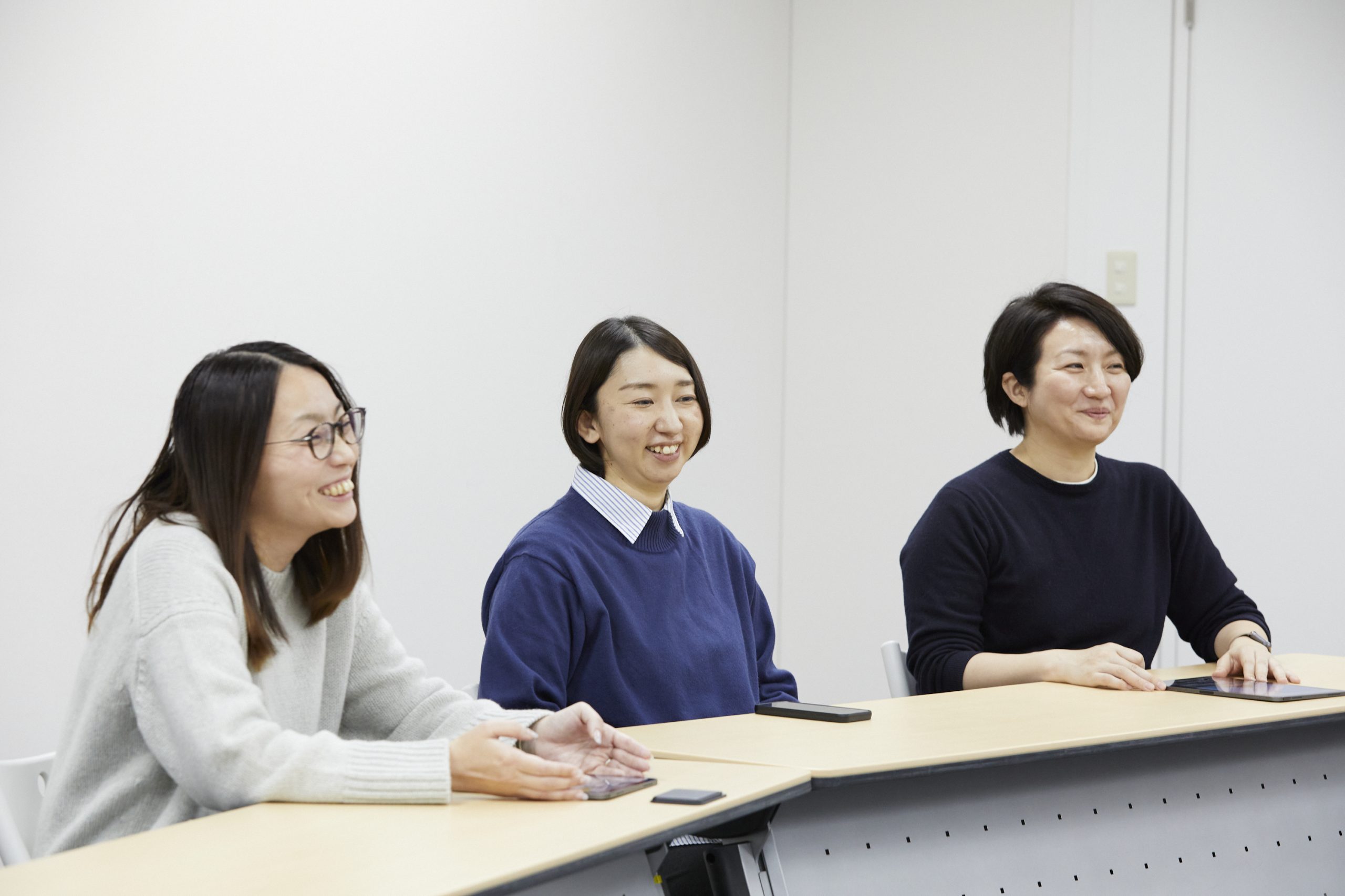 From left to right: Kumiko Fukui, Minako Taguchi, and Manae Kobayashi